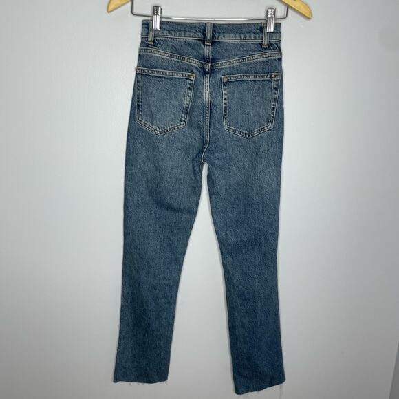 Reformation Palermo Destroyed  High Rise Straight Leg Jeans Cotton Women's 24 - Picture 6 of 11